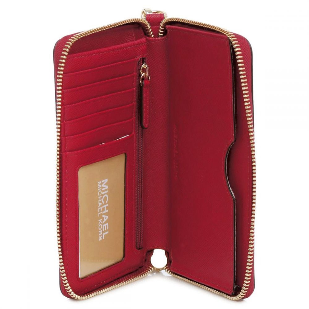 Michael Kors Jet Set Leather Wristlet Phone Case - Picture 3 of 11